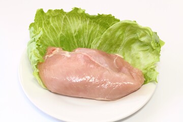 若鶏皮なしむね肉（生肉）