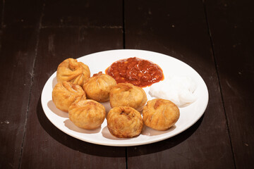 traditional food dumpling momos