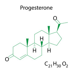 Formula progesterone, great design for any purposes. Flat formula for medical design. Stock image. EPS 10.