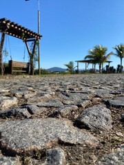 Landscape rocks and sky