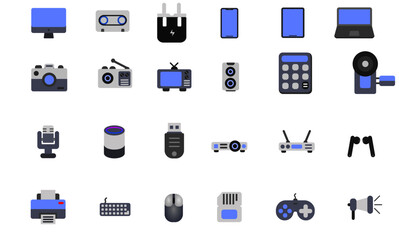 icons set of old and new devices