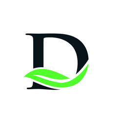 letter d leaf green logo