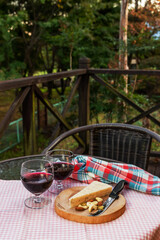 アウトドア料理　Outdoor lunch at the cottage