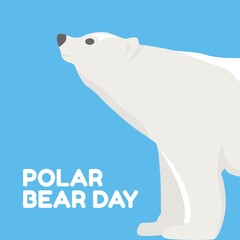 Polar Bear Day Vector Illustration. Suitable for Greeting Card, Poster and Banner.