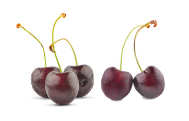 Sweet cherry an isolated on white backgrounds.