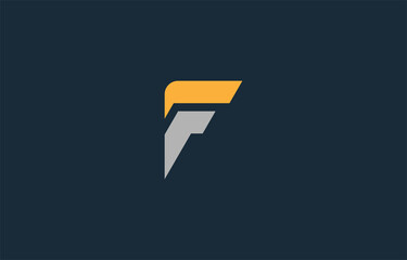 alphabet capital letter F logo design