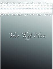 Lace Flower Border Pattern - Letterhead - Background - Wallpaper - Card - Frame - Invitation - Vector
