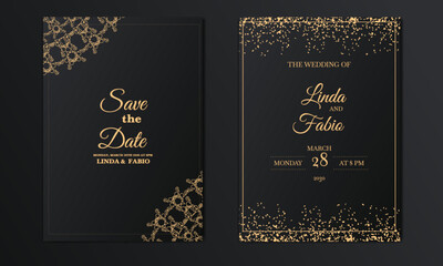luxury vintage wedding invitation cards