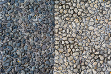 Black and white small pebble stone texture