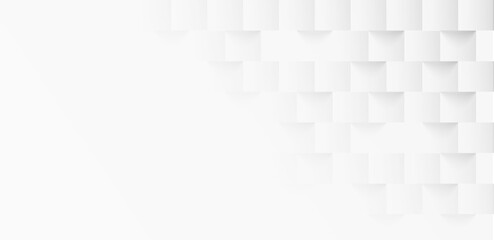 Abstract .Geometric square white background. light and shadow .Vector.