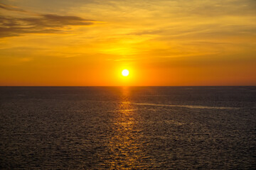 Fototapeta premium Beautiful red sunset in Phuket in Thailand