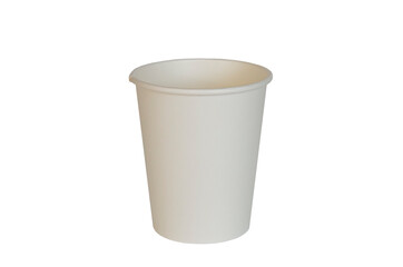 Cardboard cup for drink, isolated, environmental protection concept