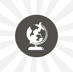 earth globe isolated vector icon. education design element
