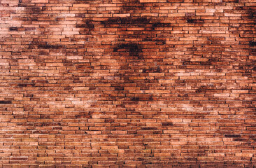 vintage Red brick wall background may use to interior design