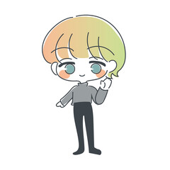 金髪のおしゃれな子・ベクター