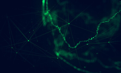 Beautiful business network sphere dot globe background.