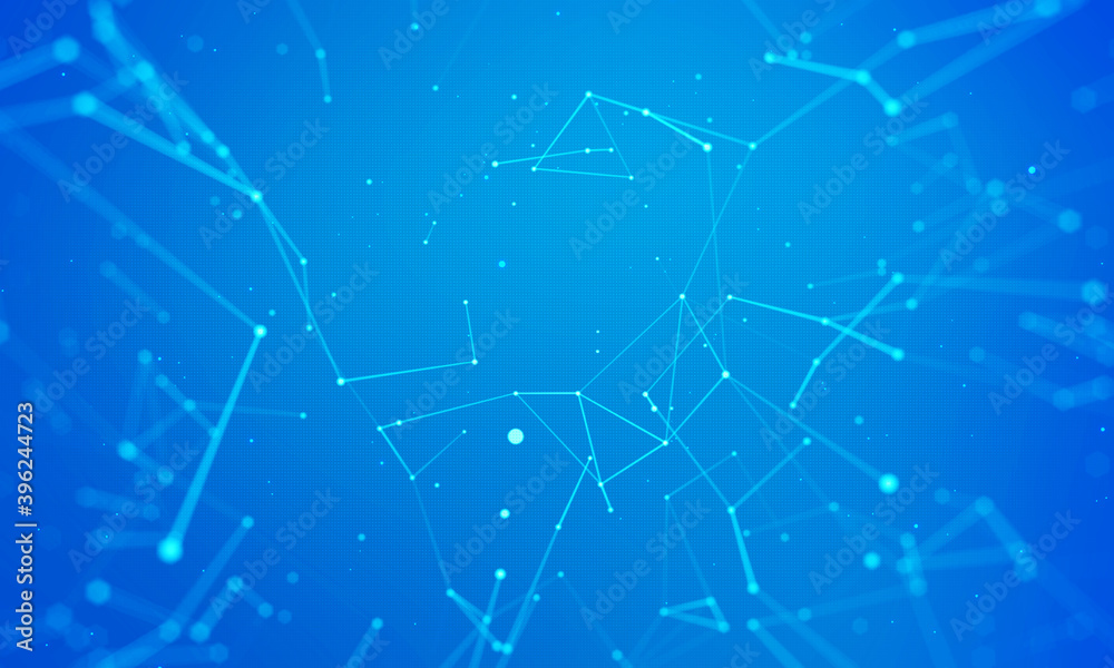Sticker abstract network plexus line background.