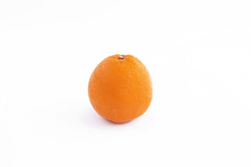 Juicy ripe orange filled with useful vitamins on a white background