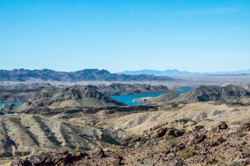 An overlooking view of nature in Lake Havasu, Arizona