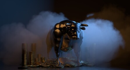 Bull market, Financial and business, stocks. Stock Market and Exchange, Bull Market, Trading, Stock...