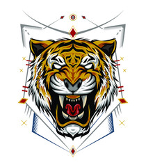 Angry Tiger Expression Vector Edition.