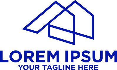 architect construction simple logo template