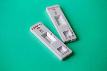 test system for determining the virus in the human body by blood on a monochrome background