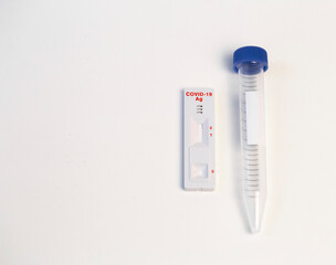 virus test taken on the eve of the holiday with holiday accessories