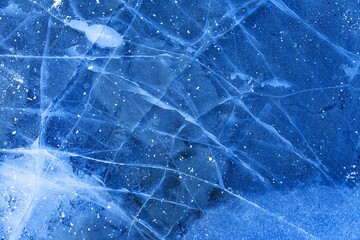 Blue Ice Texture Background with Crystal Surface
