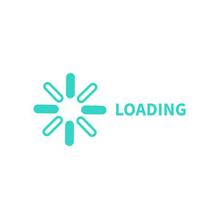 Fototapeta premium Loading, Reload Isolated Flat Web Mobile Icon Vector Sign Symbol Button Element Silhouette on white background