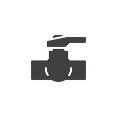 Pipe valve vector icon. filled flat sign for mobile concept and web design. Water tap glyph icon. Symbol, logo illustration. Vector graphics