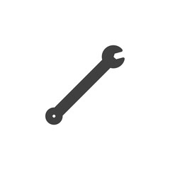 Wrench tool vector icon. filled flat sign for mobile concept and web design. Spanner glyph icon. Symbol, logo illustration. Vector graphics