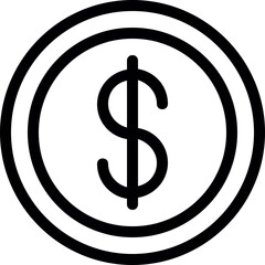 
Dollar sign Flat Vector Icon 
