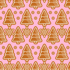 Beautiful Christmas seamless pattern, Christmas wrapping paper, vector.