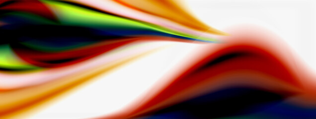 Abstract Background. Smooth flowing lines, blurred waves, rainbow color style stripes. Vector illustrations for covers, banners, flyers and posters and other