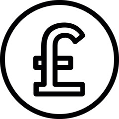 
Pound Flat Vector Icon
