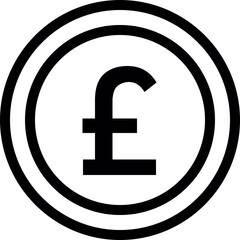 Obraz premium Pound Flat Vector Icon 