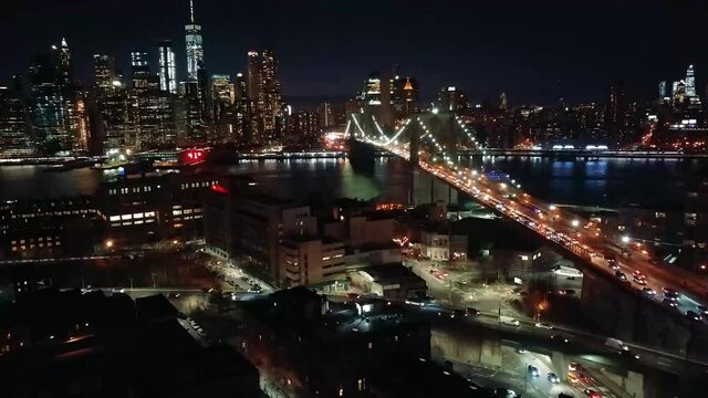 architecture, background, blue, bridge, Brooklyn bridge, Brooklyn bridge new York, Brooklyn bridge night, building, city, cityscape, commute, downtown, drone photography, east river new York