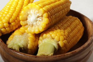 Cooked corn,  healthy vegan snack