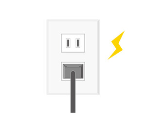 Vector illustration of socket. Outlet icon. Vector illustration of socket. Outlet icon.　electrical plug
