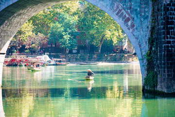 Street view local visitor and tourist atFenghuang old town Phoenix ancient town or Fenghuang...