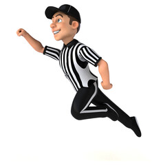 Fun 3D Illustration of an american Referee