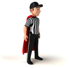 Fun 3D Illustration of an american Referee
