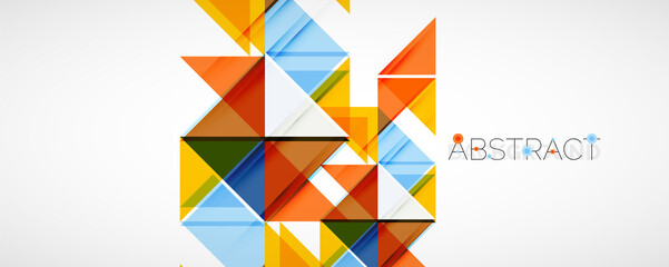 Set of vector triangle geometric backgrounds. Vector illustration for covers, banners, flyers and posters and other designs