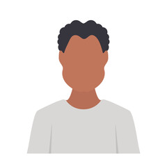 African American man. Black guy in a flat style. Vector.