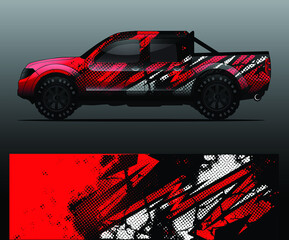 Truck decal graphic wrap vector, abstract background