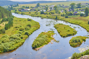 river, vacation, mountains, Russia