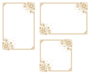 Decorative frame with snowflake theme.Decorative frame with winter theme.A frame that gave a change in size to the same design.Good frame for a4 size paper.Certificate frame.