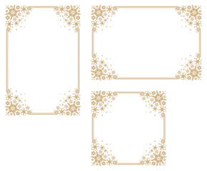 Decorative frame with snowflake theme.Decorative frame with winter theme.A frame that gave a change in size to the same design.Good frame for a4 size paper.Certificate frame.