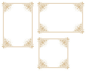 Decorative frame with snowflake theme.Decorative frame with winter theme.A frame that gave a change in size to the same design.Good frame for a4 size paper.Certificate frame.